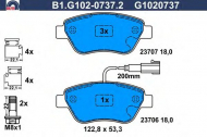 Комплект тормозных колодок GALFER B1.G102-0737.2