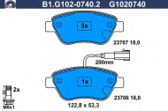 Комплект тормозных колодок GALFER B1.G102-0740.2