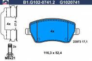 Комплект тормозных колодок GALFER B1.G102-0741.2