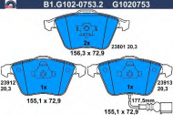 Комплект тормозных колодок GALFER B1.G102-0753.2