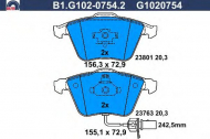 Комплект тормозных колодок GALFER B1.G102-0754.2