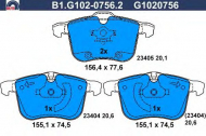 Комплект тормозных колодок GALFER B1.G102-0756.2
