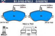 Комплект тормозных колодок GALFER B1.G102-0762.2