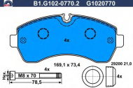 Комплект тормозных колодок GALFER B1.G102-0770.2