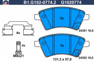 Комплект тормозных колодок GALFER B1.G102-0774.2