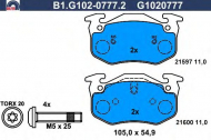 Комплект тормозных колодок GALFER B1.G102-0777.2