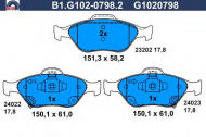 Комплект тормозных колодок GALFER B1.G102-0798.2
