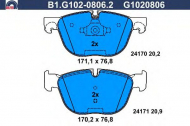 Комплект тормозных колодок GALFER B1.G102-0806.2