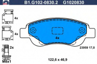 Комплект тормозных колодок GALFER B1.G102-0830.2