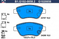 Комплект тормозных колодок GALFER B1.G102-0858.2