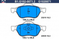 Комплект тормозных колодок GALFER B1.G102-0871.2