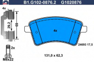 Комплект тормозных колодок GALFER B1.G102-0876.2