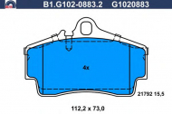 Комплект тормозных колодок GALFER B1.G102-0883.2