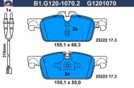 Комплект тормозных колодок GALFER B1.G120-1070.2