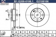 Тормозной диск GALFER B1.G208-0106.1