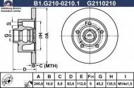 Тормозной диск GALFER B1.G210-0210.1