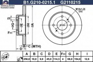Тормозной диск GALFER B1.G210-0215.1