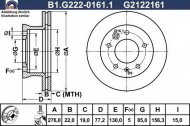 Тормозной диск GALFER B1.G222-0161.1
