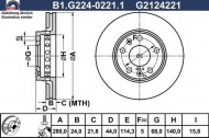 Тормозной диск GALFER B1.G224-0221.1