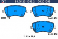 Комплект тормозных колодок GALFER B1.G120-1059.2