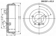 Тормозный барабан VEMA 800849