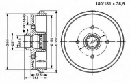 Тормозный барабан VEMA 800977
