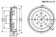 Тормозный барабан VEMA 801001