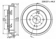 Тормозный барабан VEMA 801053