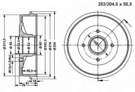 Тормозный барабан VEMA 801218
