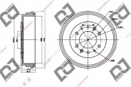 Тормозный барабан DJ PARTS BR1089