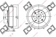 Тормозный барабан DJ PARTS BR1090