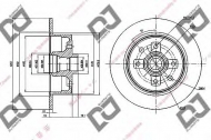 Тормозной диск DJ PARTS BD1765