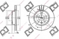Тормозной диск DJ PARTS BD1671