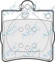 Комплект тормозных колодок APEC braking PAD1063
