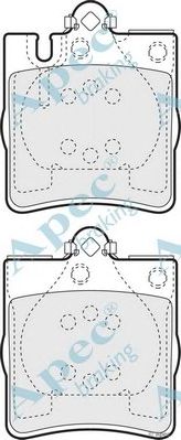 Комплект тормозных колодок APEC braking PAD1164