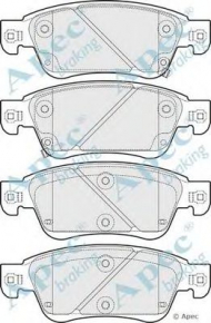 Комплект тормозных колодок APEC braking PAD1686
