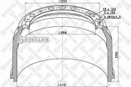 Тормозный барабан STELLOX 85-00106-SX