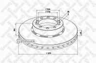 Тормозной диск STELLOX 85-00704-SX