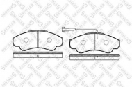 Комплект тормозных колодок STELLOX 970 001BL-SX