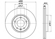 Тормозной диск HELLA PAGID 8DD 355 116-591
