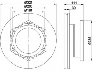 Тормозной диск HELLA PAGID 8DD 355 117-561