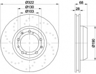 Тормозной диск HELLA PAGID 8DD 355 113-141