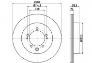 Тормозной диск HELLA PAGID 8DD 355 114-961