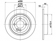 Тормозной диск HELLA PAGID 8DD 355 115-261