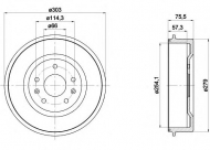 Тормозный барабан HELLA PAGID 8DT 355 301-731