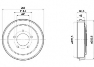 Тормозный барабан HELLA PAGID 8DT 355 301-921