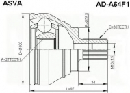 Шарнирный комплект ASVA AD-A64F1
