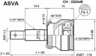 Шарнирный комплект ASVA CH-020A48