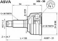 Шарнирный комплект ASVA HN-36