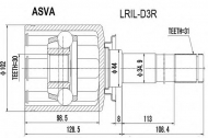 Шарнирный комплект ASVA LRIL-D3R